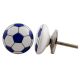 Navy Blue Football Ceramic Flat Knob